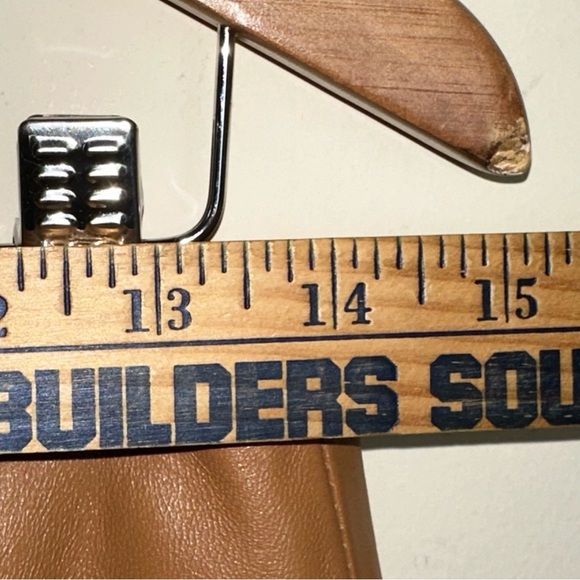 Vintage B & J Women's Size 6 Leather Pants Tapered Flat Front Back Zipper Y2K - Picture 6 of 8